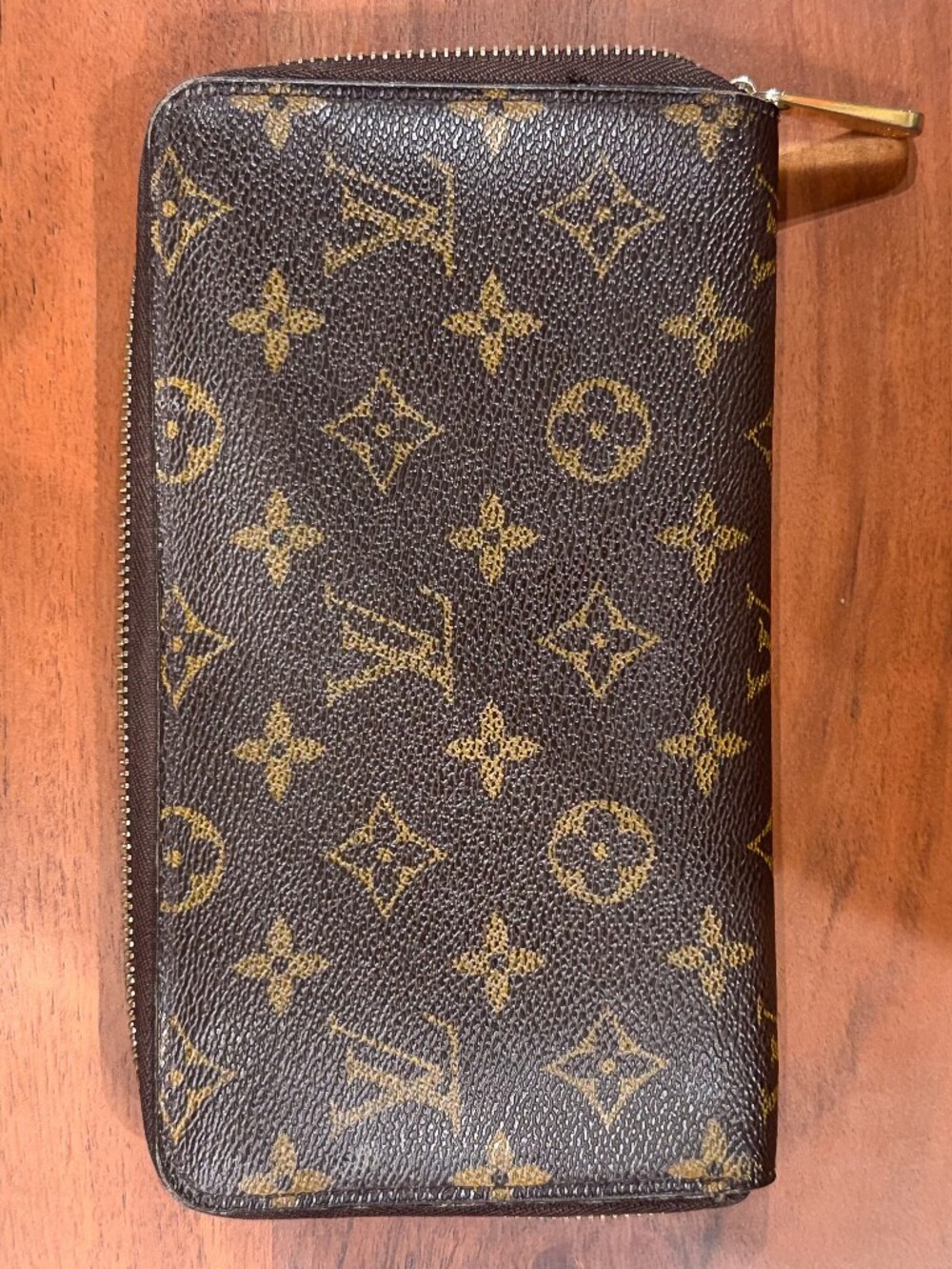 Louis Vuitton Monogram Canvas Zippy Organizer Wallet in Brown and Gold-Tone